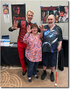 Doug Jones, Grace and Wes Britton, Horror on Main, June 2024